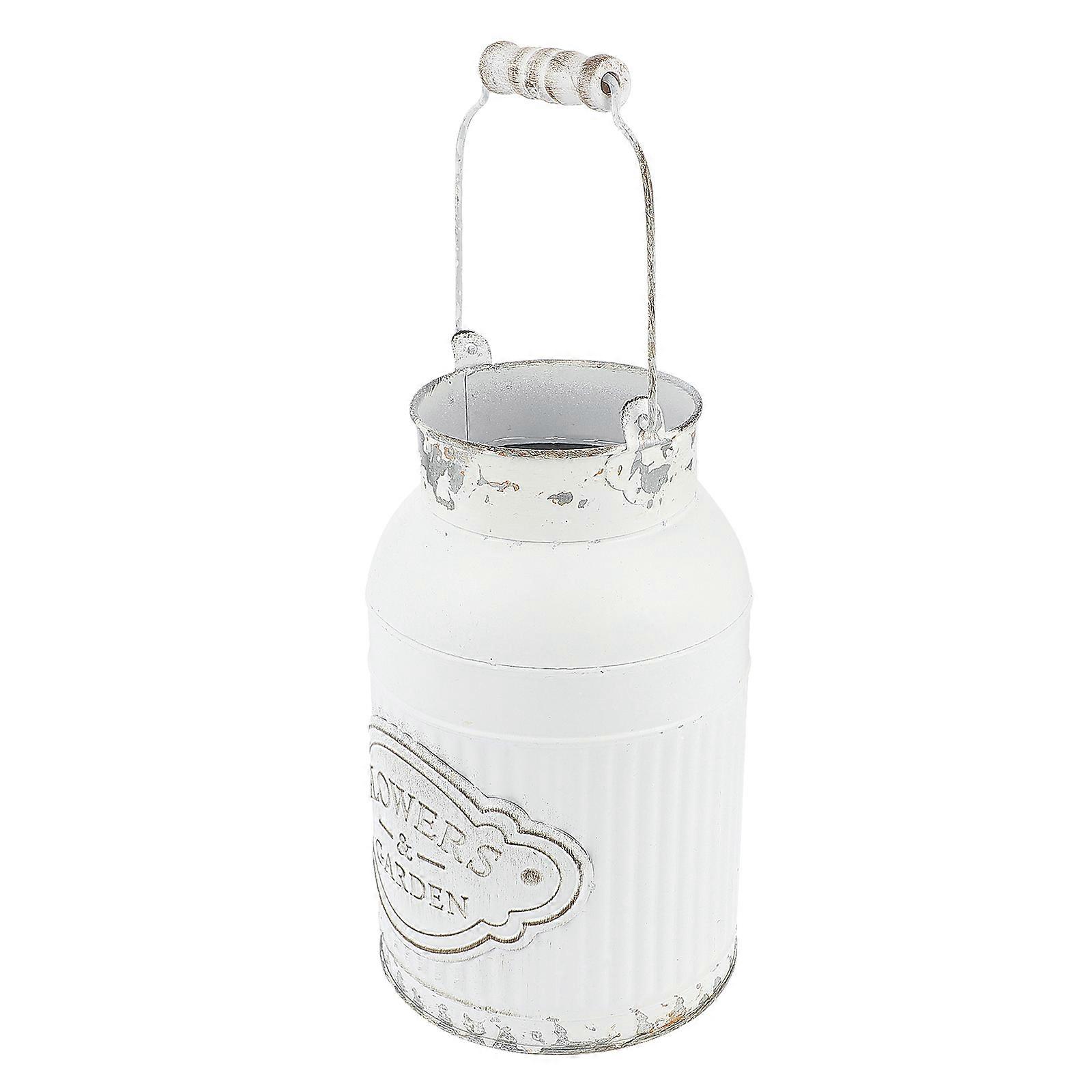 Retro Flower Bucket Iron Planting Bucket for Home 1Pcs Practical Container