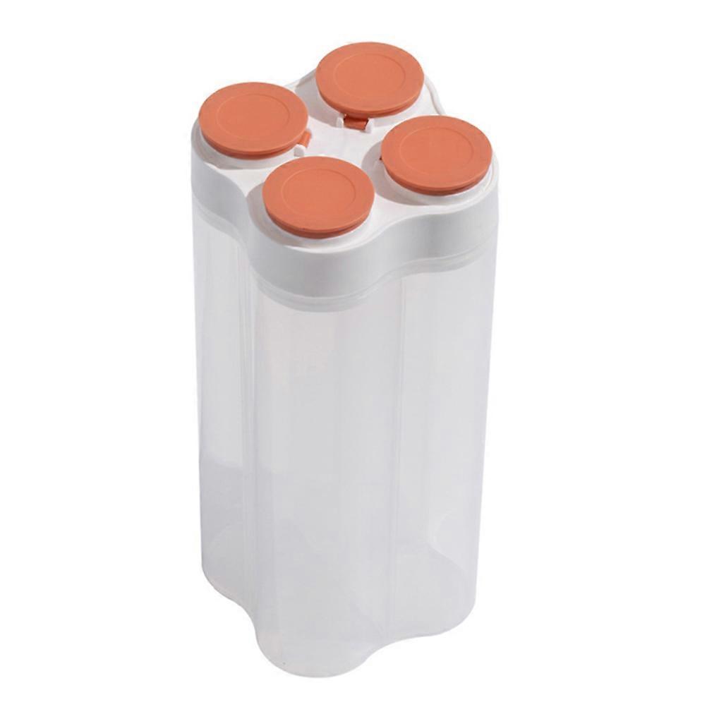 Plastic Storage Jars Square Shape Clear Flour Container Set Dust-Proof Home Use 12X12X27.5CM 1Pack