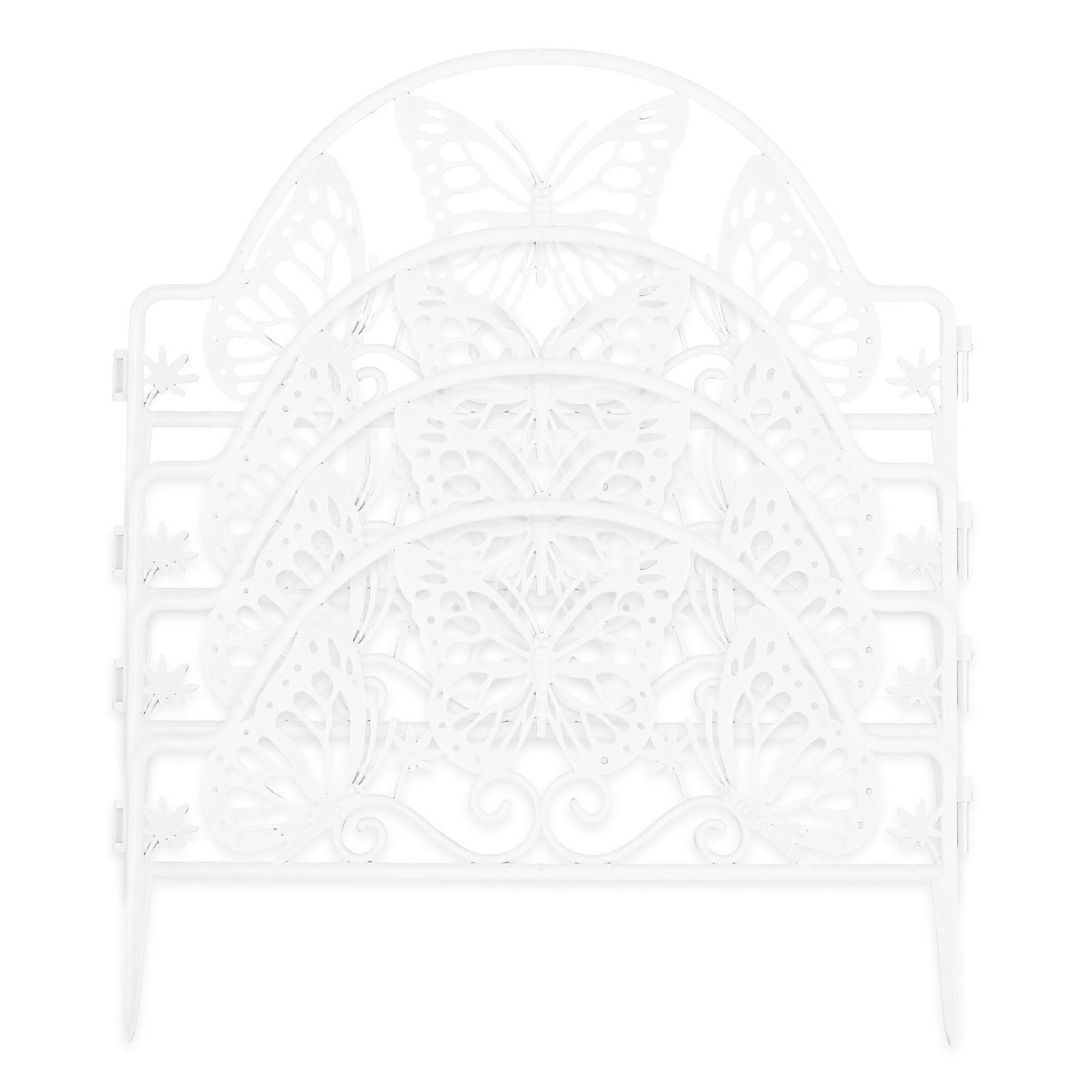 Garden Borders And Edging Decorative Fencing Rustic Style Abs Plastic Prevent Soil Flowing 47.20X31.20X0.40CM 4Pcs