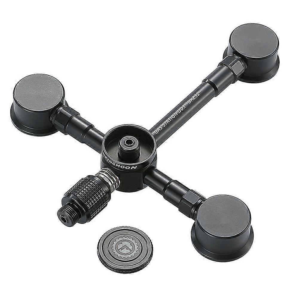 Gas Refill Adapter Aluminum Alloy Gas Adapter Three-to-Two Design Essential for Outdoor Stove and Lamp Portable and Efficient Safe and ReliableYMHC