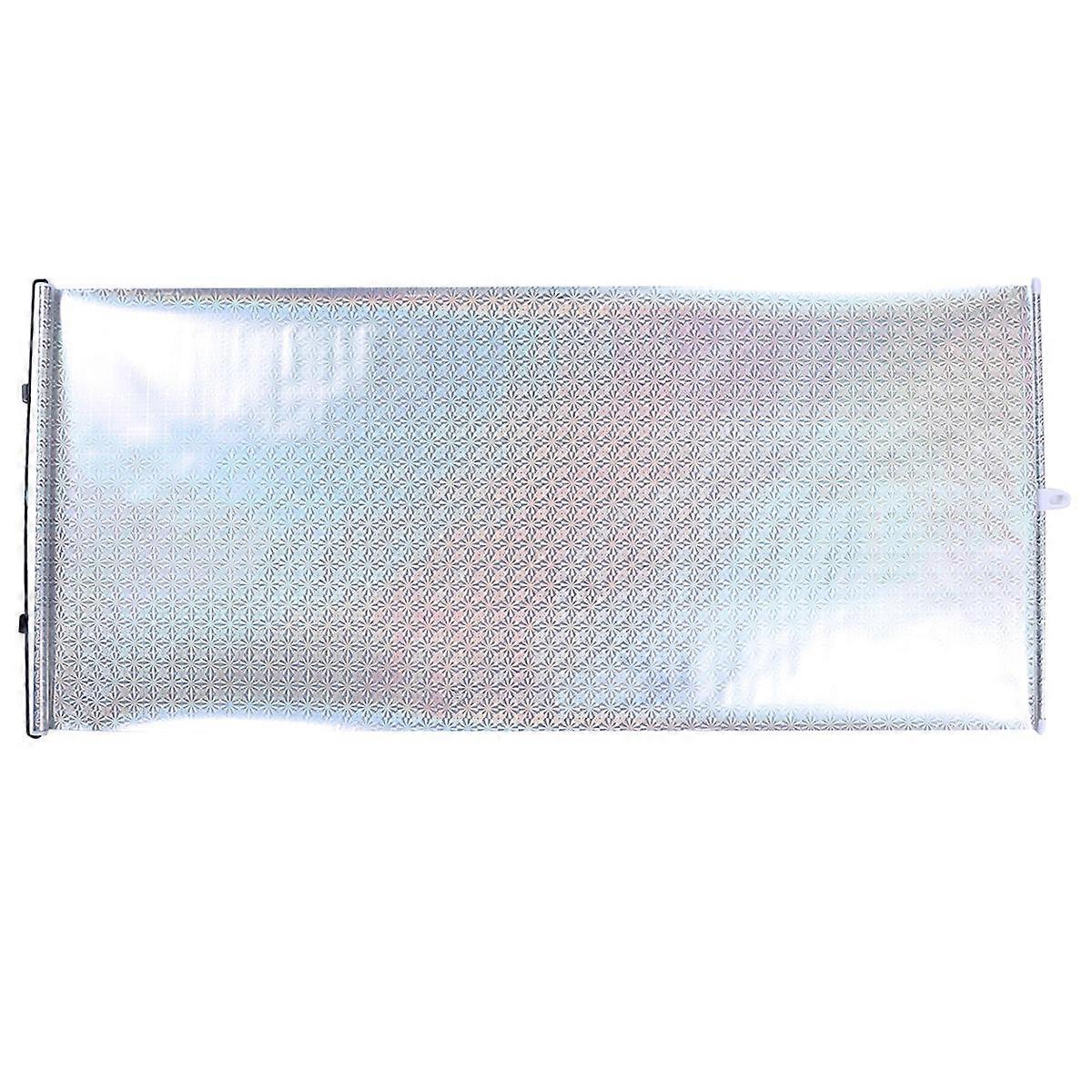Car Window Curtains Sun Protection Privacy Screen Silver 125x50x2.3cm Rectangular Heat Reduction 1Pack