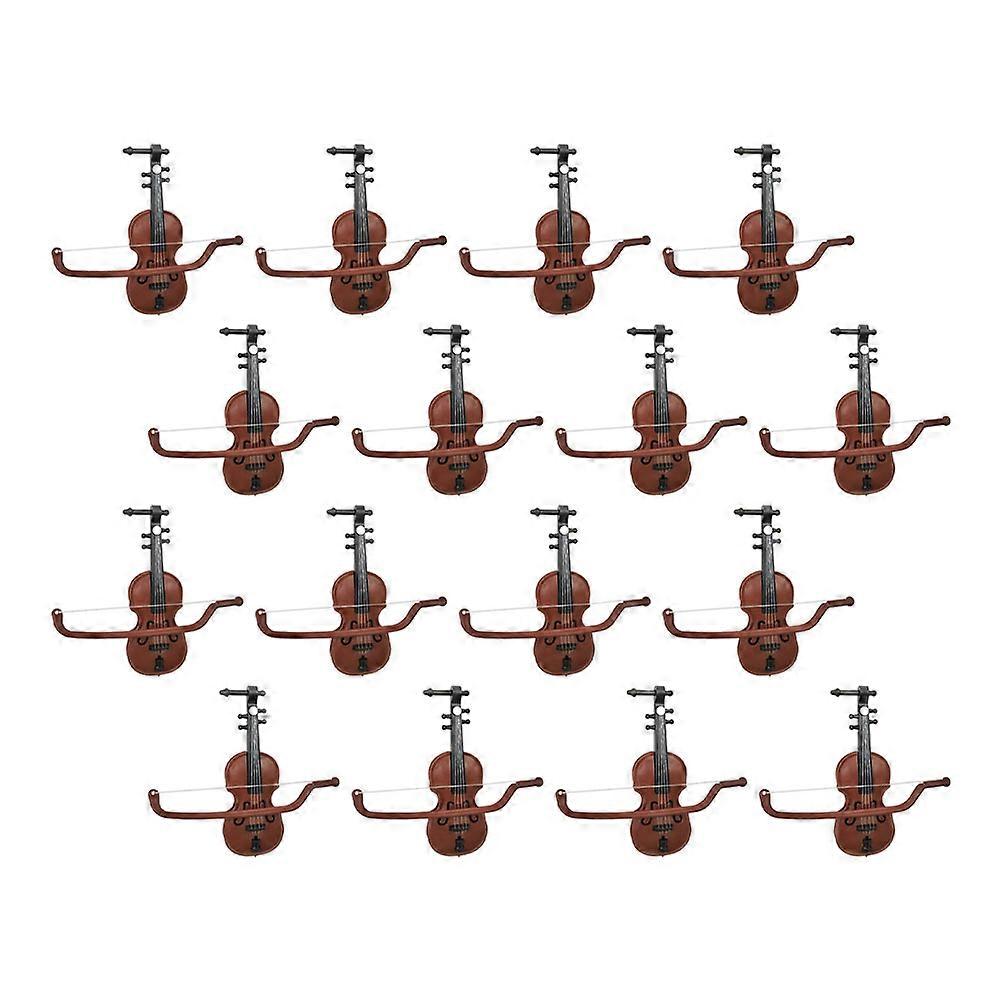 Party Props Simulation Violin Shape Adornment All Ages 8.5x3.2cm Hanging Decor 16Pcs