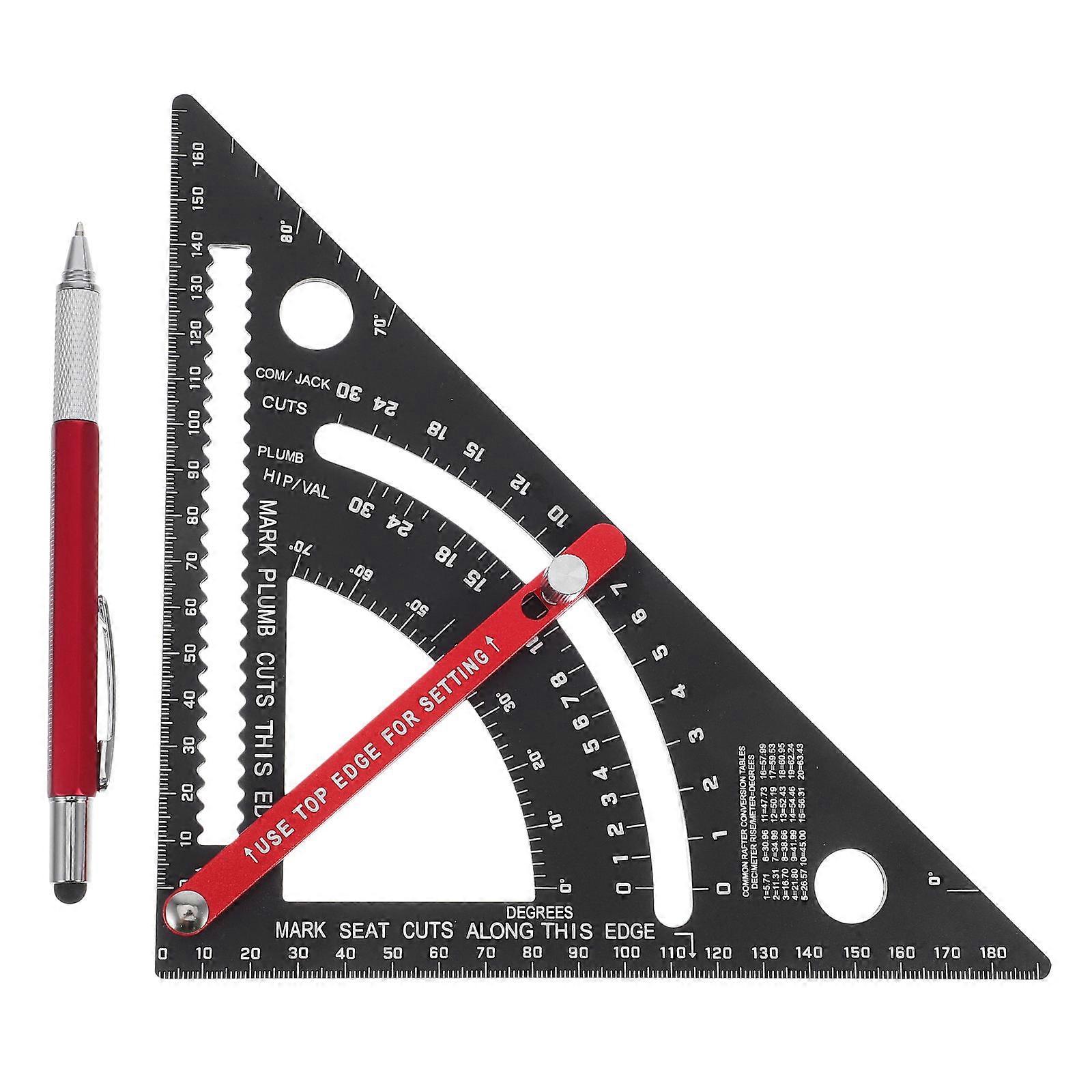 Adjustable Carpenter Square Triangle Ruler Set Woodworking Tools Carpentry Projects Drawing Straight Lines 7Inch 1Set