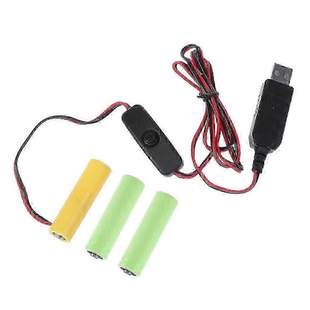 AA Battery Eliminator USB Power Supply Replace 3X 1.5V AA Batteries for Light--