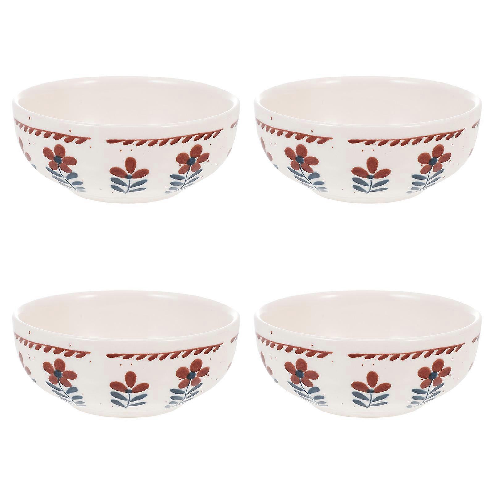 Sauce Containers Retro Style Ceramic Sauce Holders Home Decor 8.8X8.8CM Round Holding Sauces 4Pcs