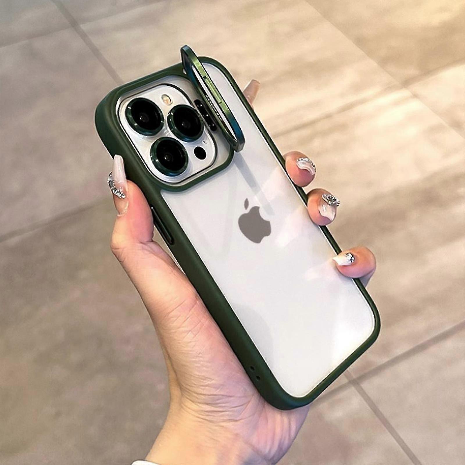 Kickstand Case Compatible with iPhone 15 Pro Max Case, Clear Case with StandBuilt-in Camera Ring Stand, Scratch-Resistant