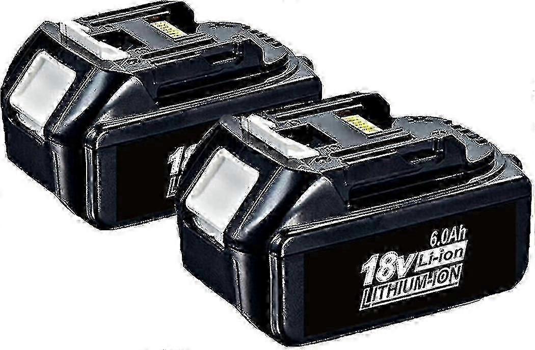 マキタ18V BL1850B BL1830B BL1860Bと互換性のある高品質の2パック6.0Ahリチウムイオン電池-コードレス電源交換