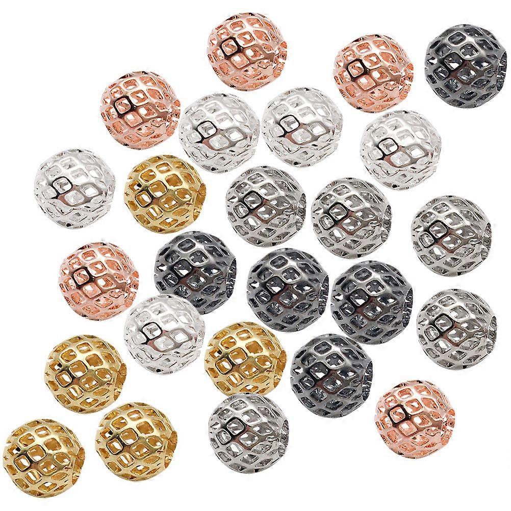 Loosen Beads Copper Spacer Beads for Decoration 25Pcs DIY Jewelry Crafts