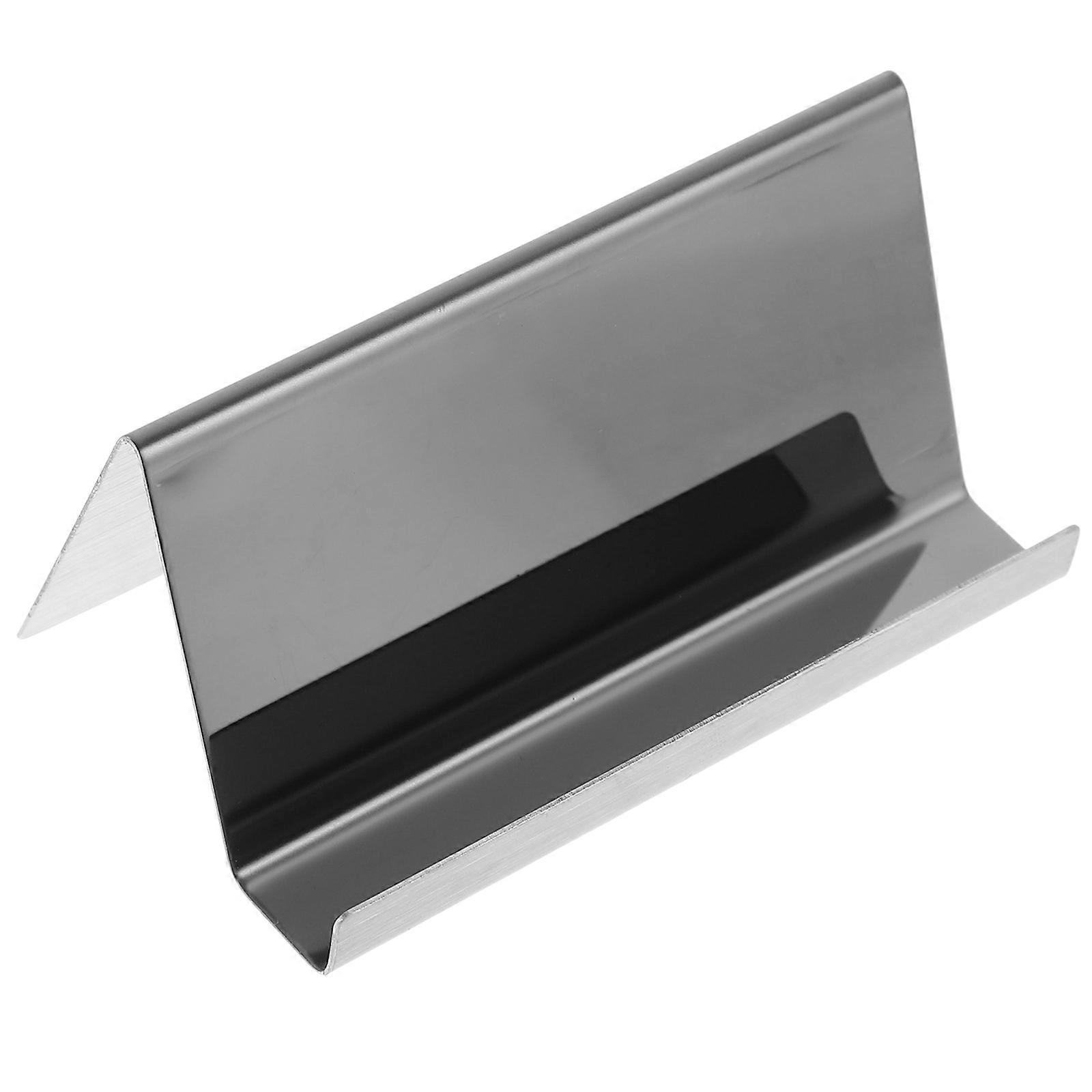 Office Card Holder For Desk Business Card Display Stand Stainless Steel Home Use 3.54X1.97X1.97in 1Set