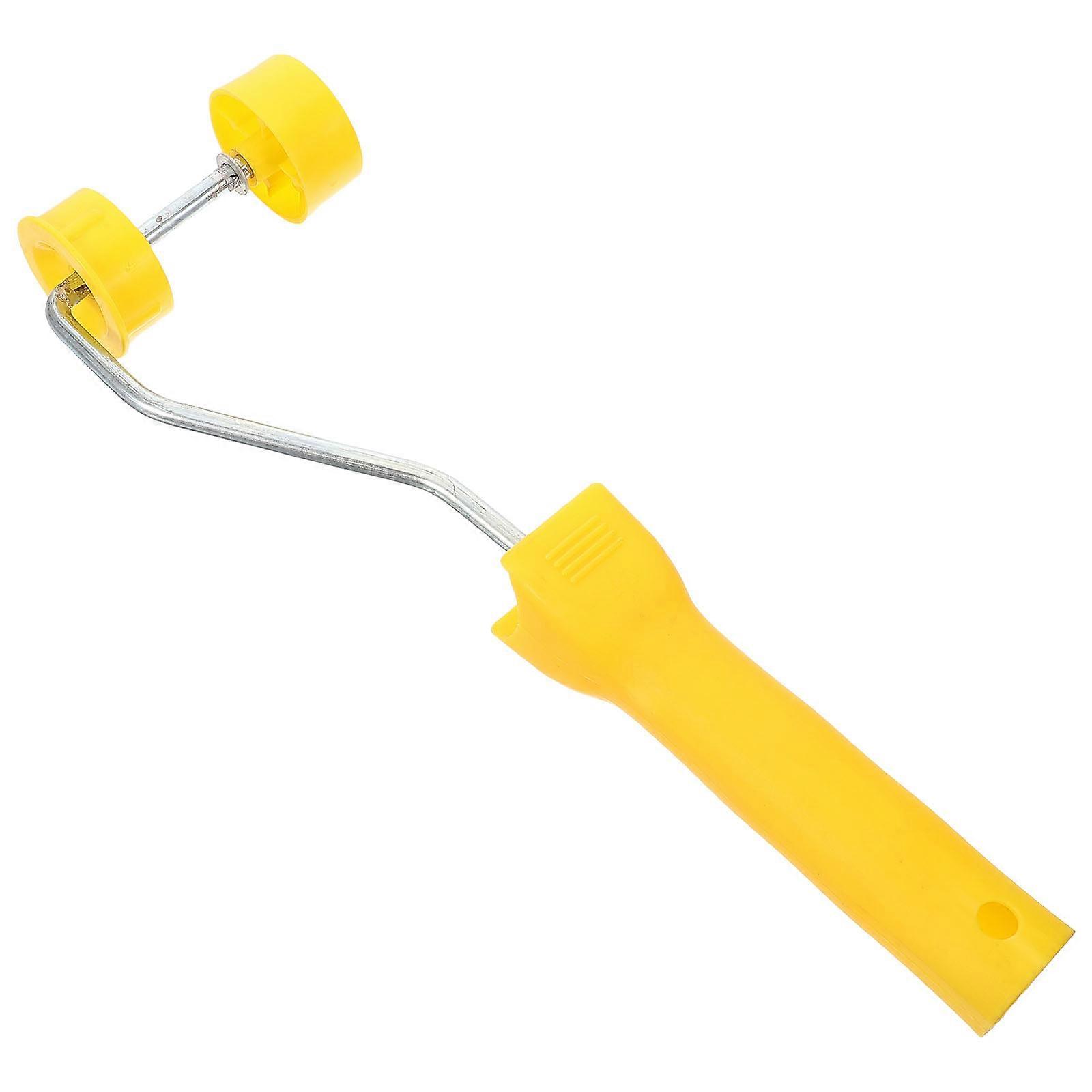 Wall Painting Roller Frame Paint Roller Holder for Home Painting Cylindrical Handle Plastic 1Set