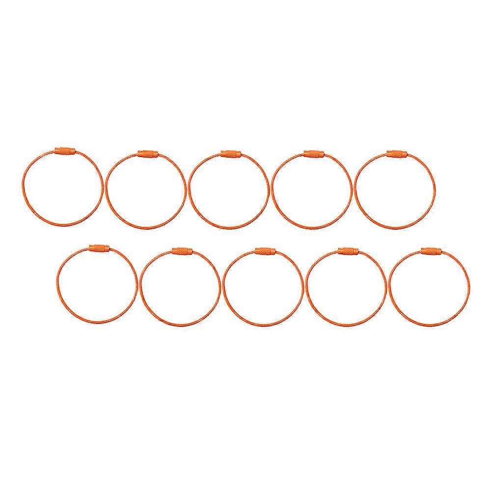 Orange Key Chain Parts with Smooth Surface for Decoration Durable and Lightweight Iron Material