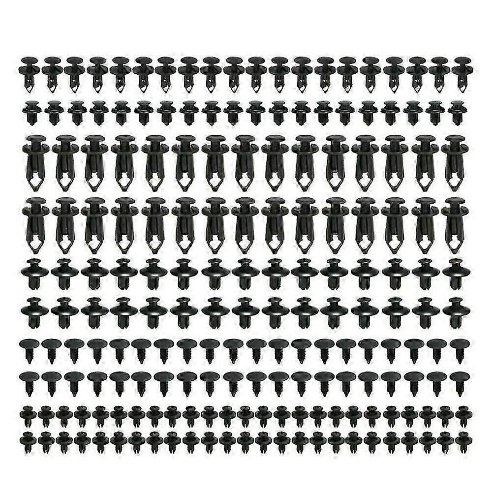 190 Pcs Car Push Pin Rivet Trim Clips Kit Auto Fastener Plastic Fastener Rivet