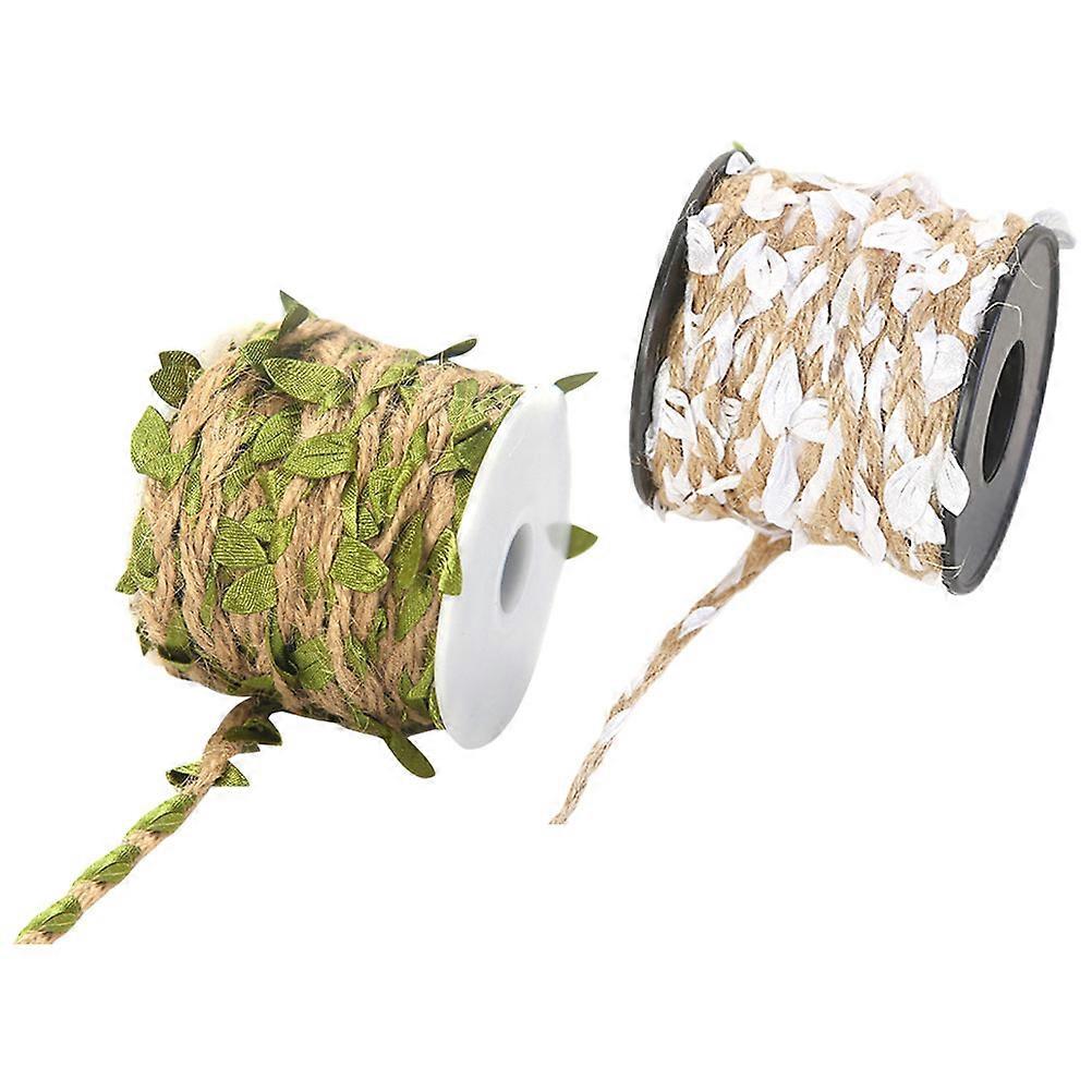 Simulated Leaves Rope Gardening DIY Enthusiasts Party Scenes Assorted Color Decorative 2 Rolls