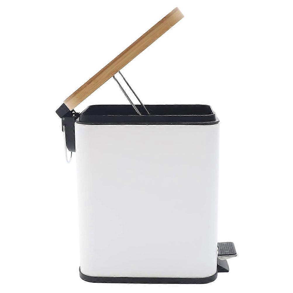 Rectangular Garbage Bin With Lid Ideal For Homeowners In Bathroom Kitchen Bedroom 5L Size Featuring Waste Collection Function 1Set