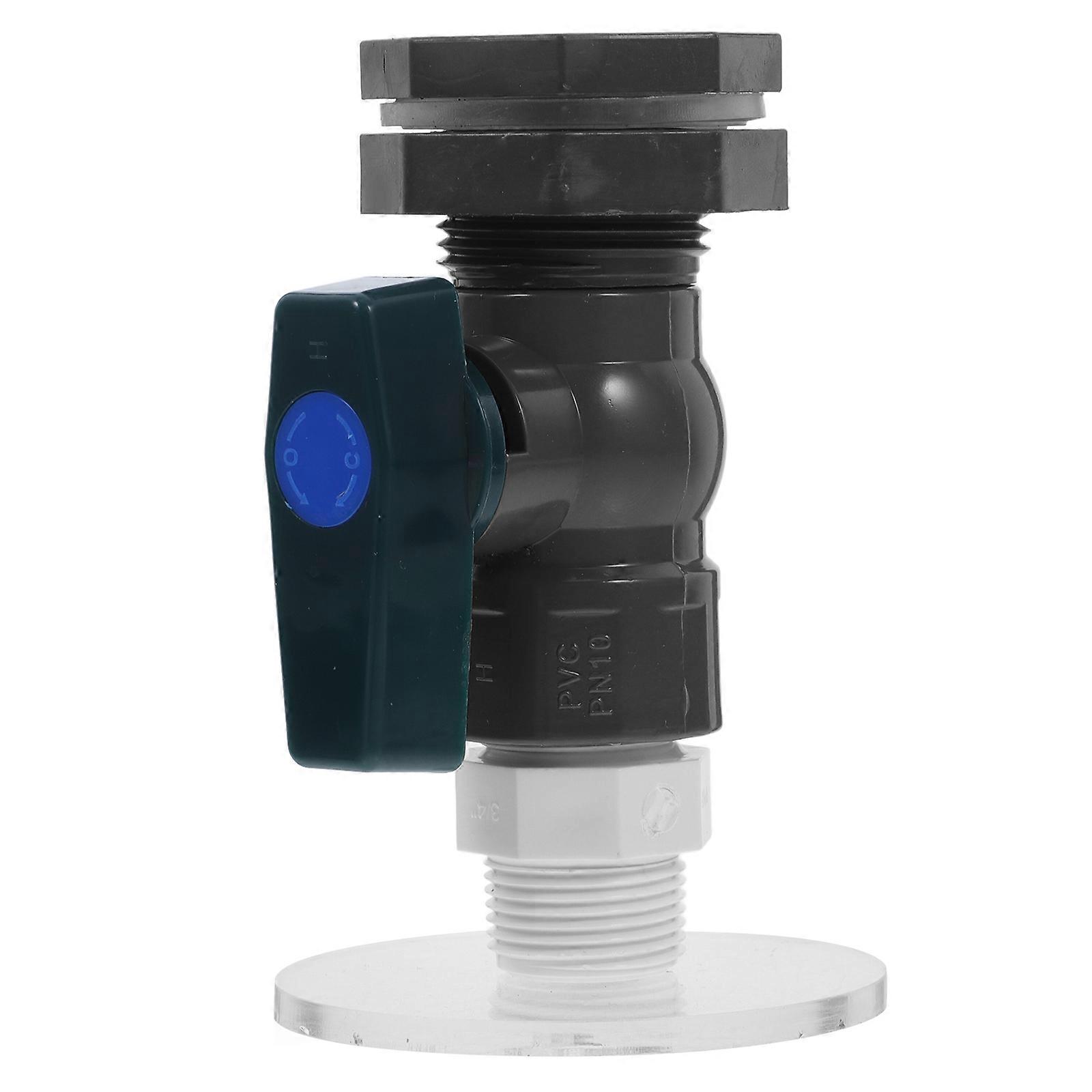 Durable PVC Rain Barrel Spigot Kit for Garden Water Storage Compatible with Most Rain Barrels 3/4 Inch Black
