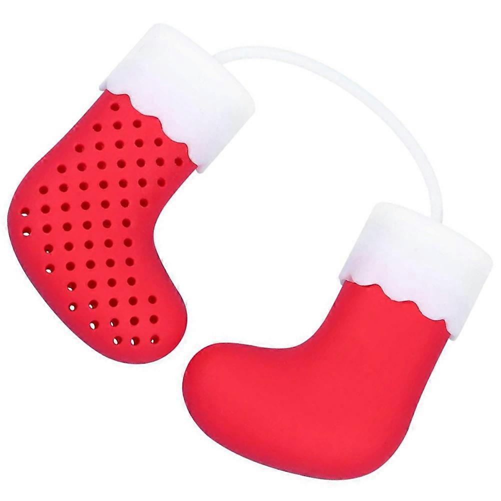 Christmas Stocking Tea Steeper Silicone Tea Leaf Strainer for
