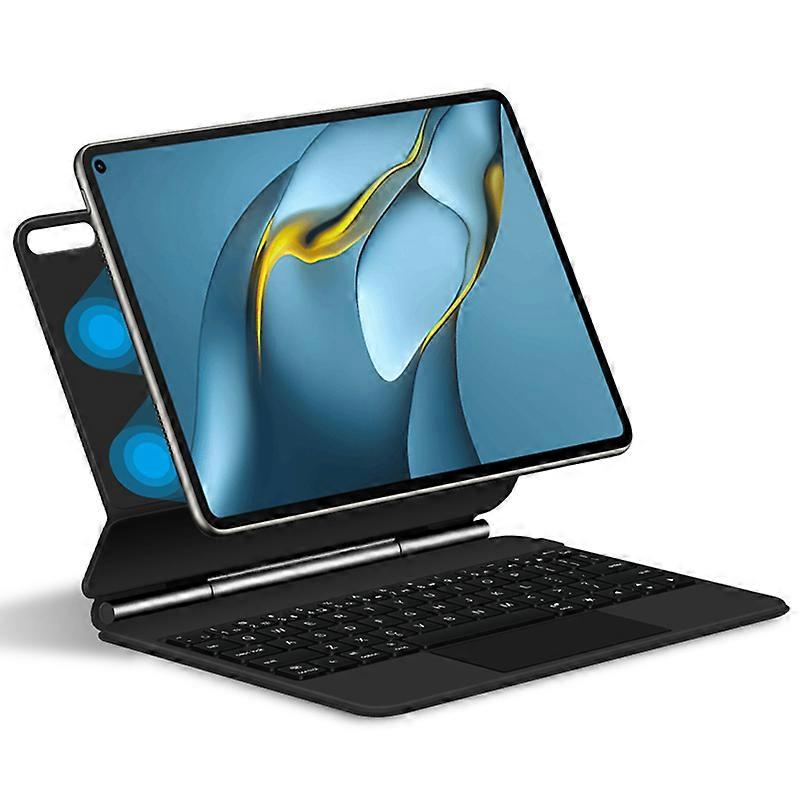 For Huawei MatePad Pro 10.8 (2021) Magnetic Floating Bluetooth-compatible Keyboard + Leather Tablet Case
