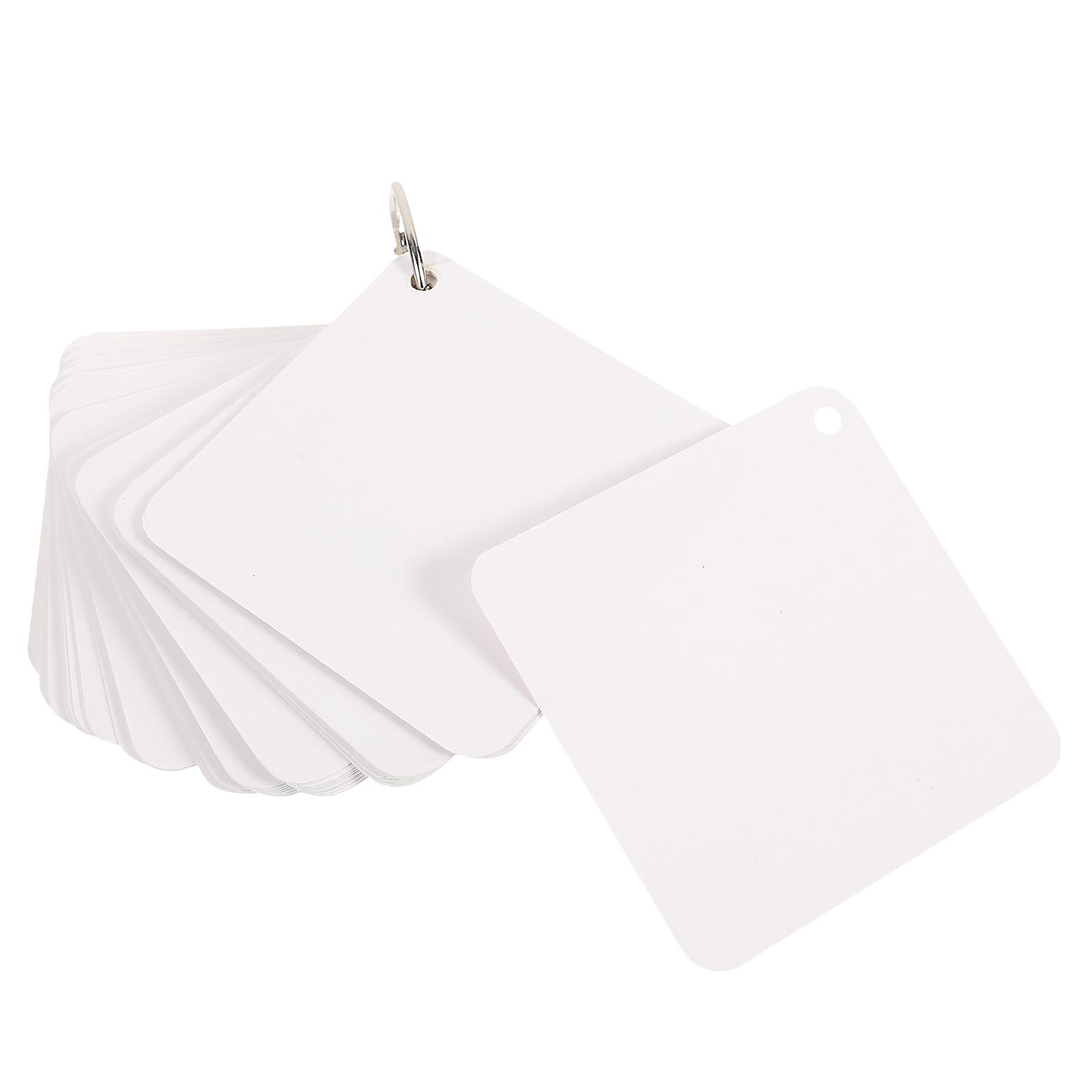 Flashcards For Studying Plain Index Cards Pre Hole Punched With Metal Binder Rings Playing Games 200Pcs 4Rings