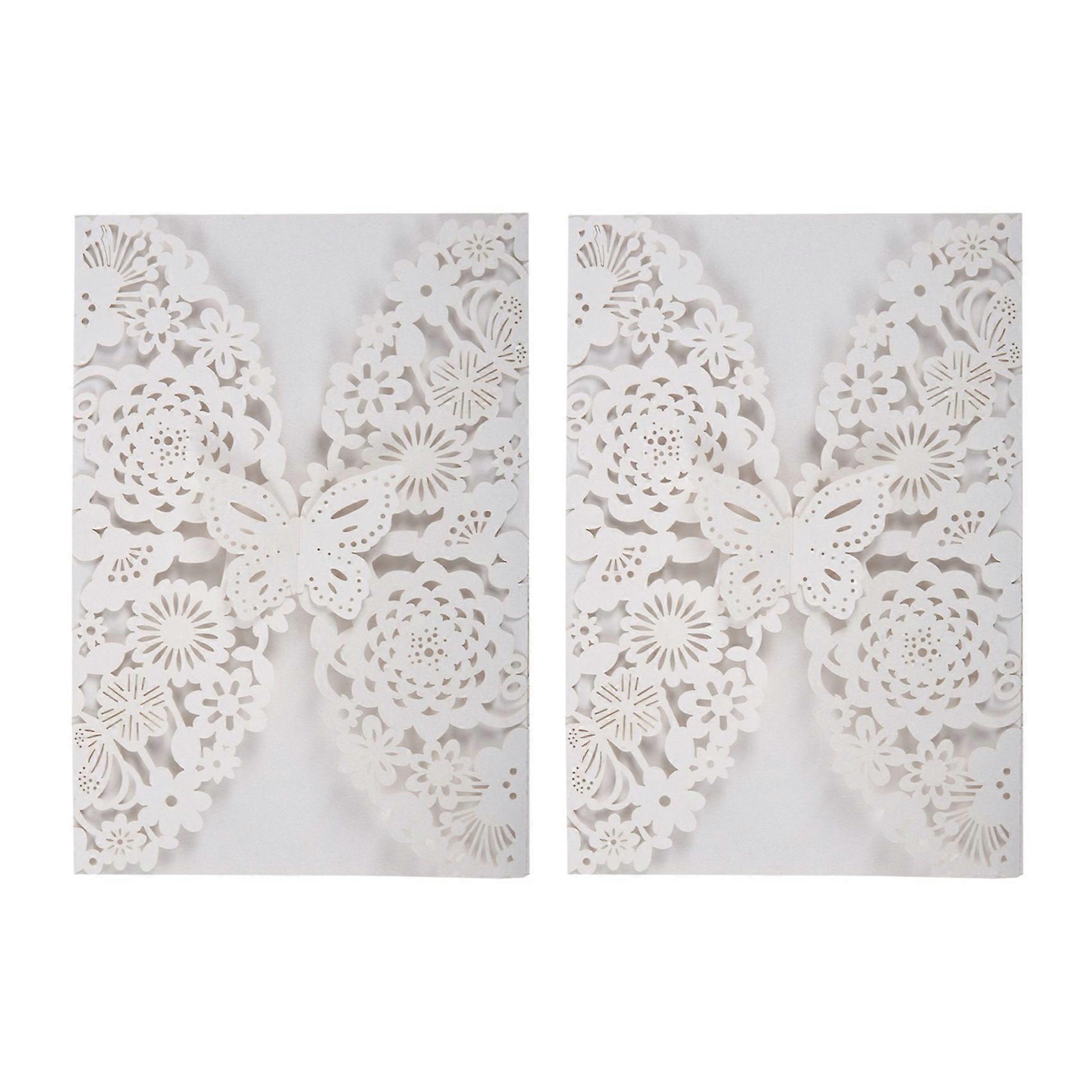 10Pcs/Set Delicate Carved Butterflies Romantic Wedding Party Invitation Card Envelope Invitations fo