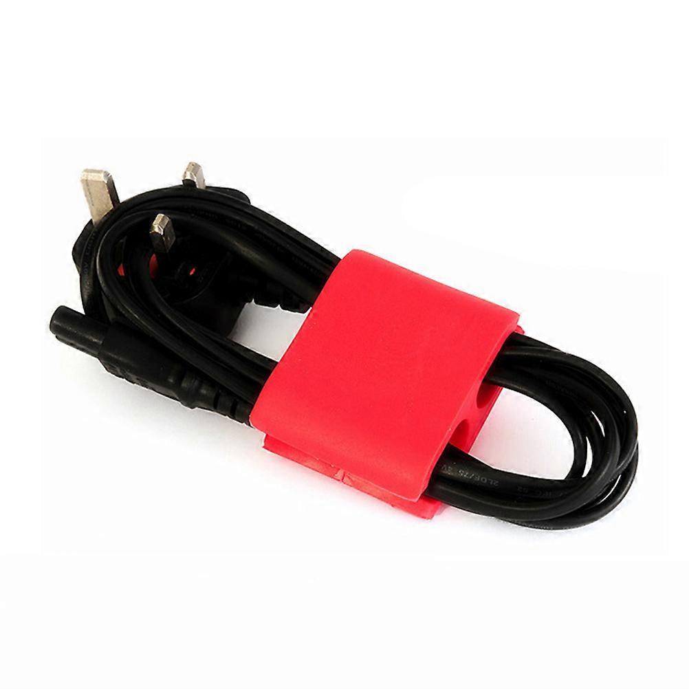 Silicone Cable Organizer for Wire Management Assorted Color Easy to Use with Adhesive Layer 6pcs Small Size