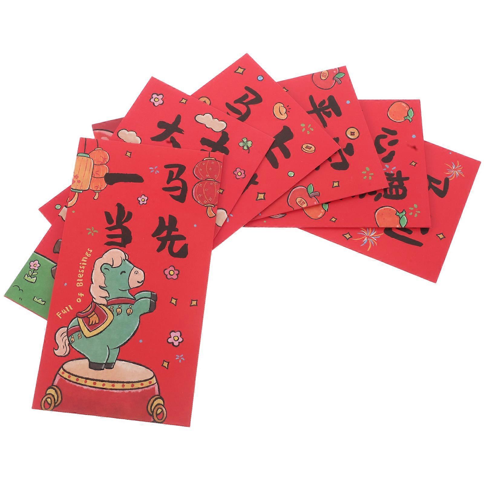 36pcs Horse Year Red Envelopes with Cartoon Design for Lunar New Year, Wedding, Birthday and Celebration – Chinese Hong Pack