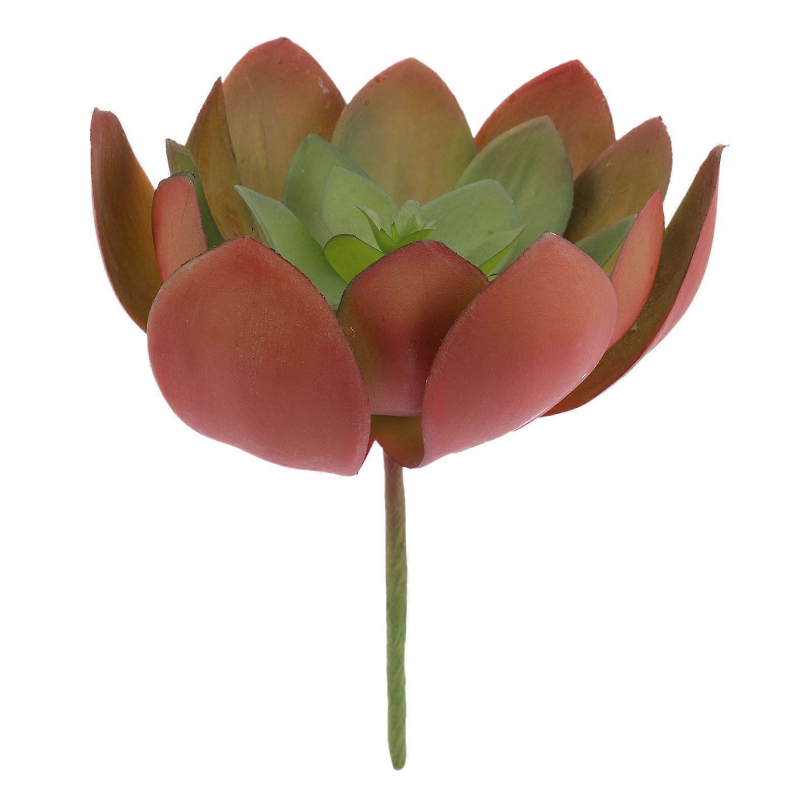 Fake Arrangement Succulent Artificial Succulent Plant Decorative Plant 24x15cm Red Rustic Style 1Set