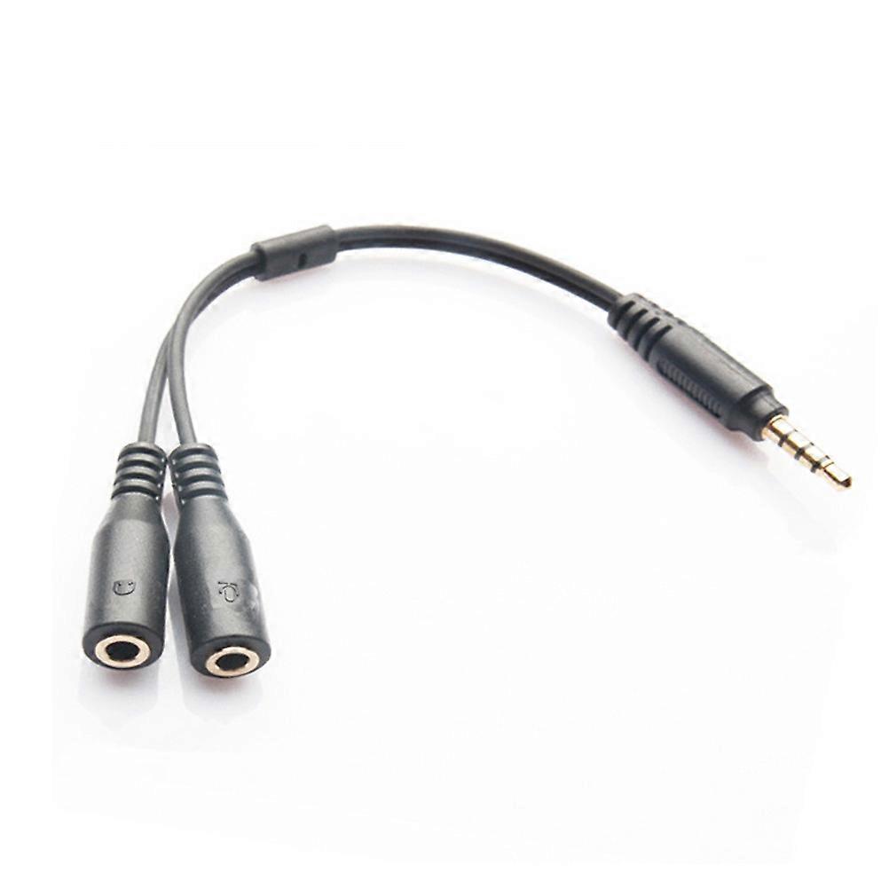 Headset Adapter for Headsets with Separate Headphone Microphone Plugs 3.5mm 4 Position to 2x 3 Position 3.5mm F