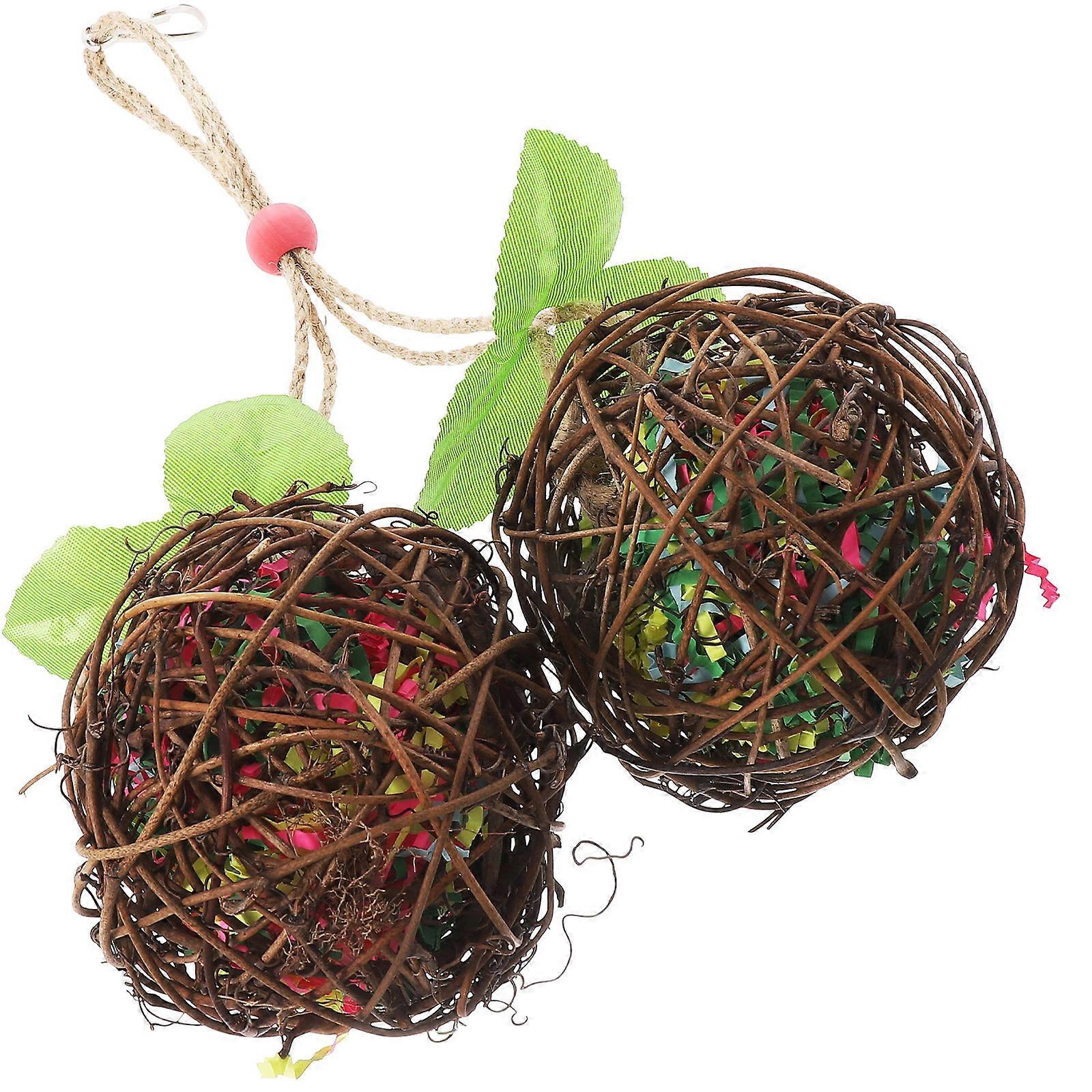 Chewing Toy For Parakeet Indoor Play Wooden Structure Reducing Destructive Behaviors 1 Set