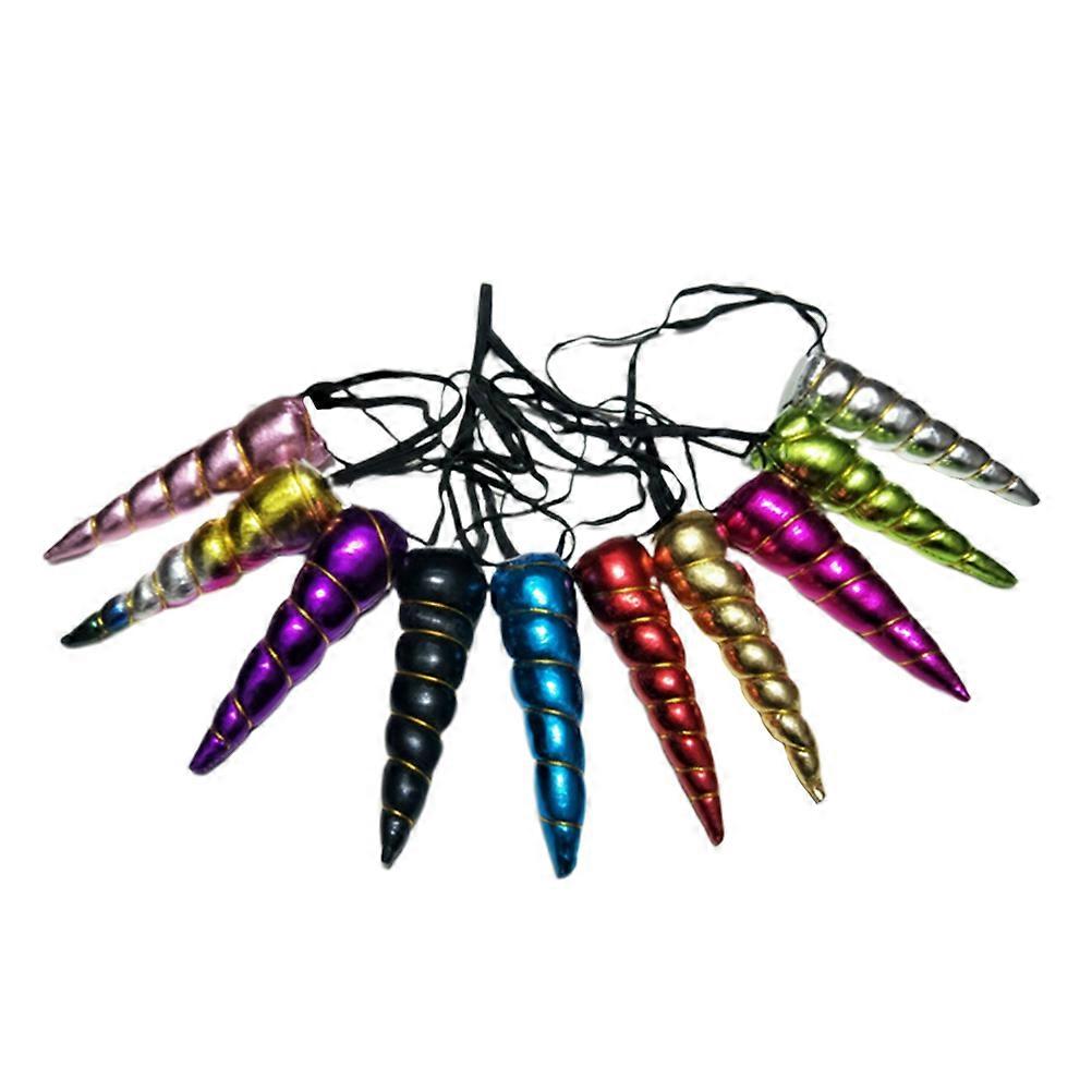 Faixas de cabelo de unicórnio com desenho animado para decoração, pacote com 10 unidades para festas.