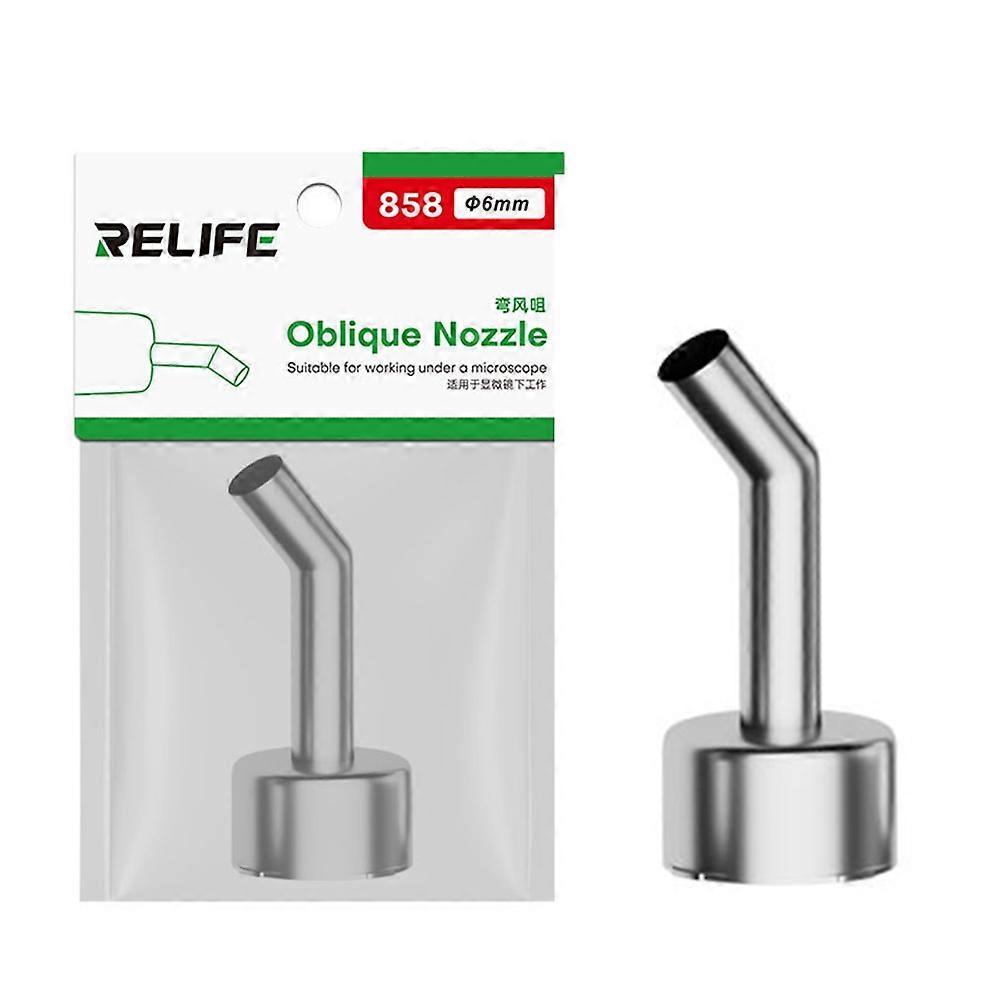 RELIFE 858 Series Beveled Nozzle Hot Air Gun BGA Rework Station Replacement Curved Nozzle
