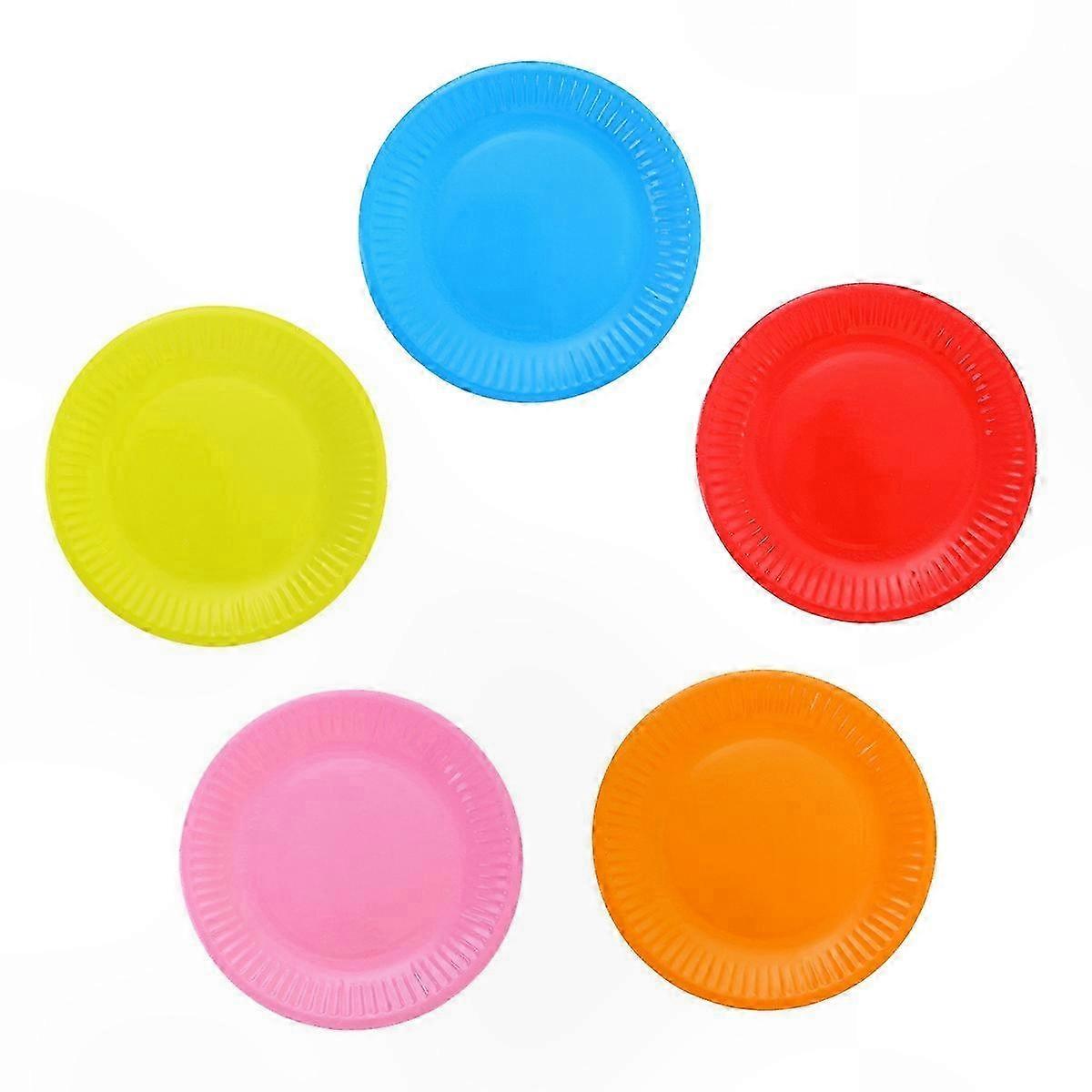 Disposable Paper Plates for Dinner, Lunch, and Cake Serving