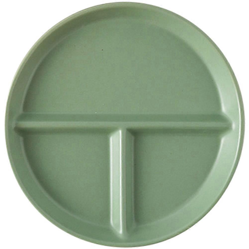Green Ceramic Plates for Storage Simple Design Easy to Clean Microwave Safe 8.5 inches