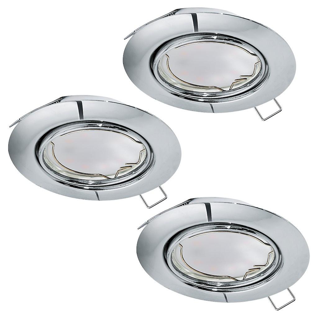 Peneto Recessed Downlight Chrome - 3 Pack