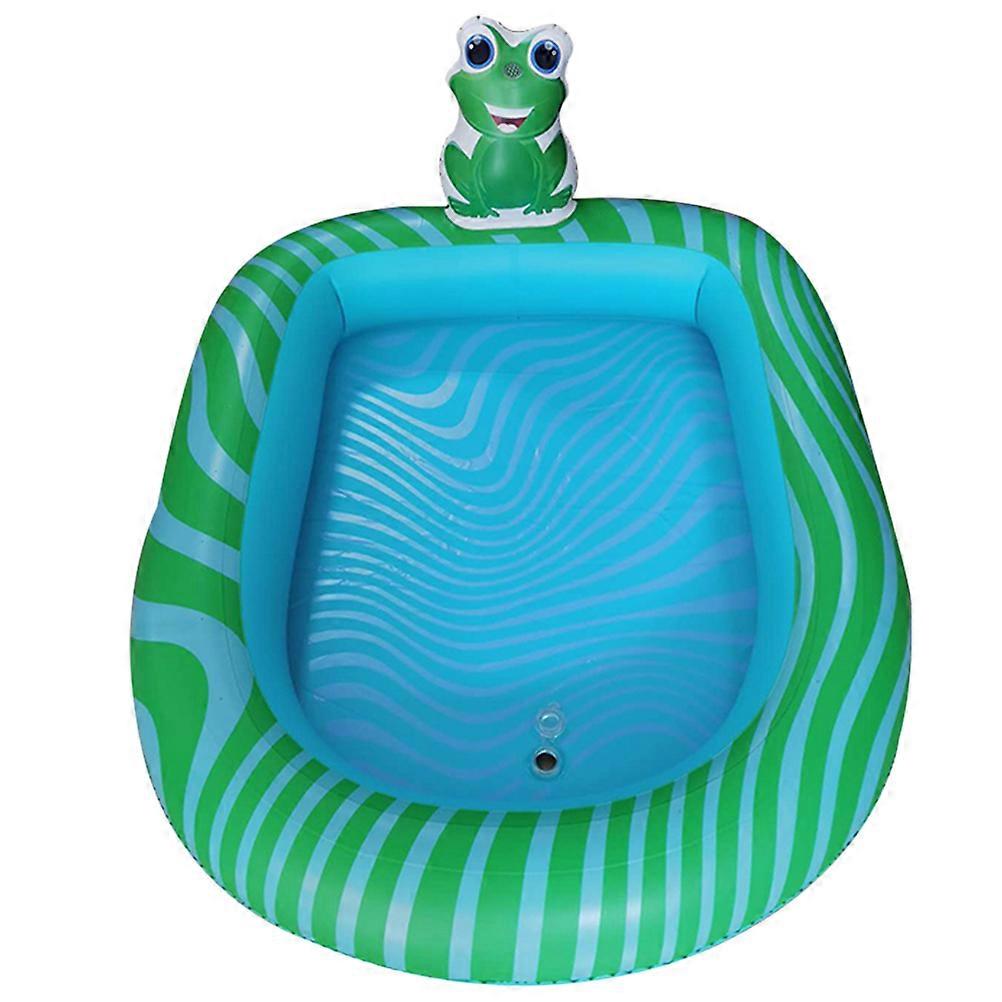 Inflatable Pool with Frog Pattern for Indoor Outdoor Summer Water Play – Fun Family Activity Pool for Kids and Adults