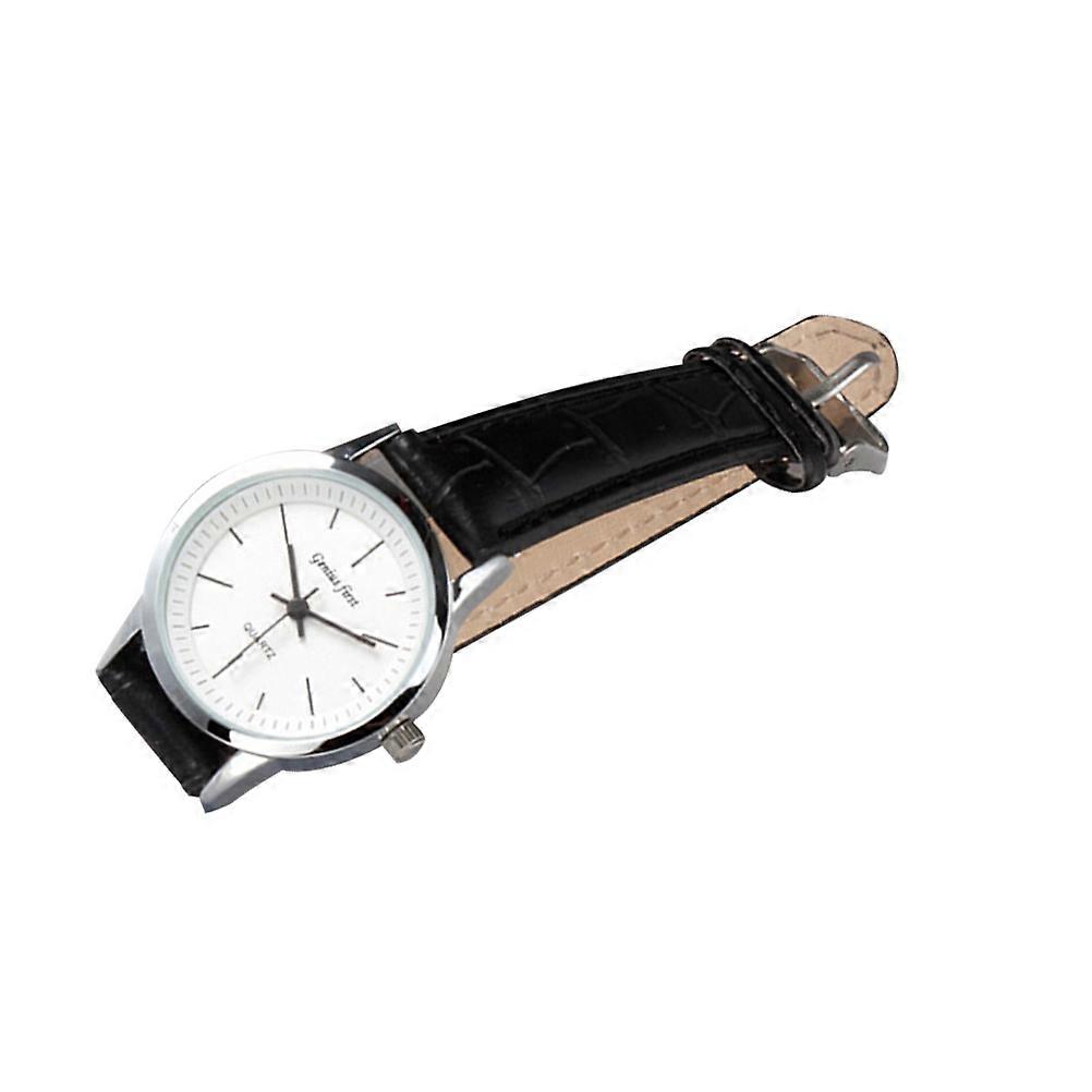 Couple Watch Quartz Watch All Occasions Black Band Time Display 1Pcs