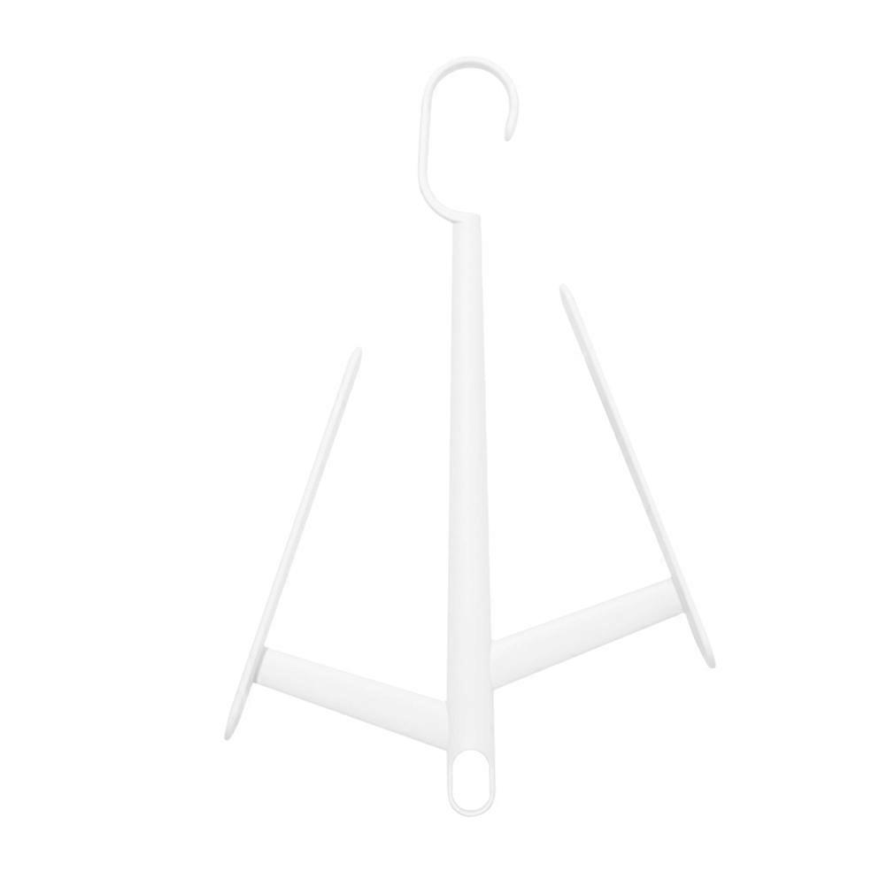 Multifunction Double Hook Drying Rack Superimposed Wind Proof Hanger Hook for Shoes Home White