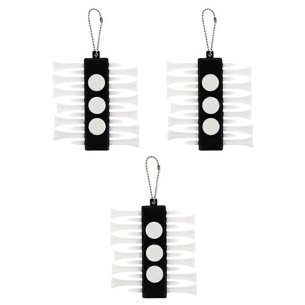 3pcs Portable Golf Tee Holders with Keychain – Lightweight, Compact Accessories for Easy Carrying
