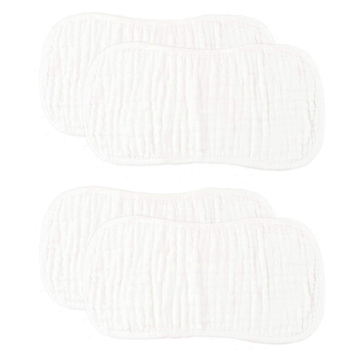 4pcs Soft Shoulder Pad Burp Cloths for Baby Boys and Girls – Gauze Towels for Feeding, Milk Spitting, and Reflux Management – Easy to Clean and