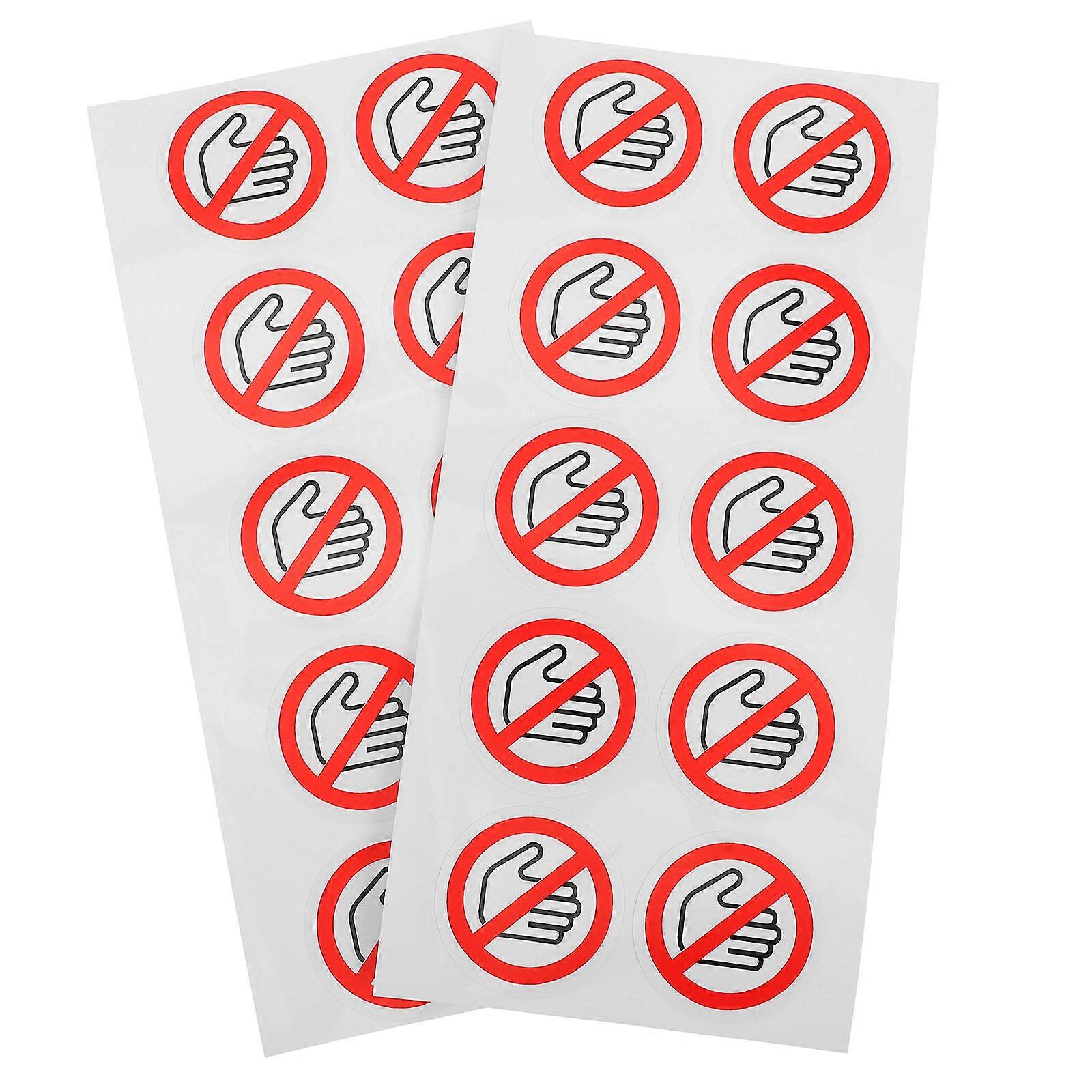 Do Not Touch Adhesive Stickers Warning Labels for Work 20Pcs High Visibility
