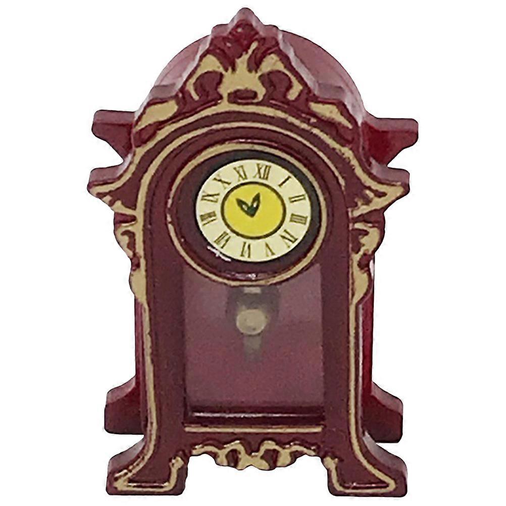 Retro Miniature Pendulum Clock Ornament for Dollhouse Kits – Table Clock Accessory for Home Decoration & Craft Enthusiasts