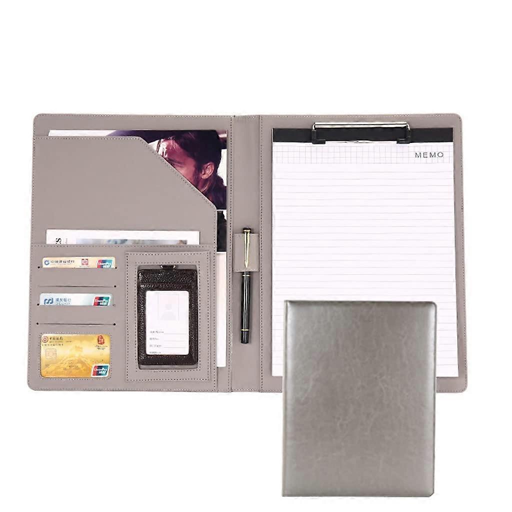 Conference folder, travel document holder, A4 size, faux leather, blue Ref: 2342