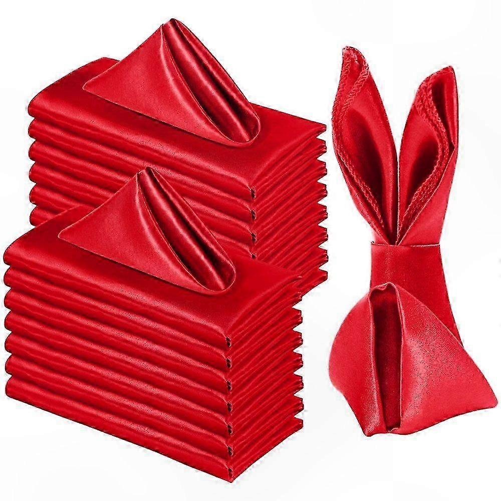 Luxurious Square Napkins for Elegant Dining - Soft Silk Cloth Tableware Accessories