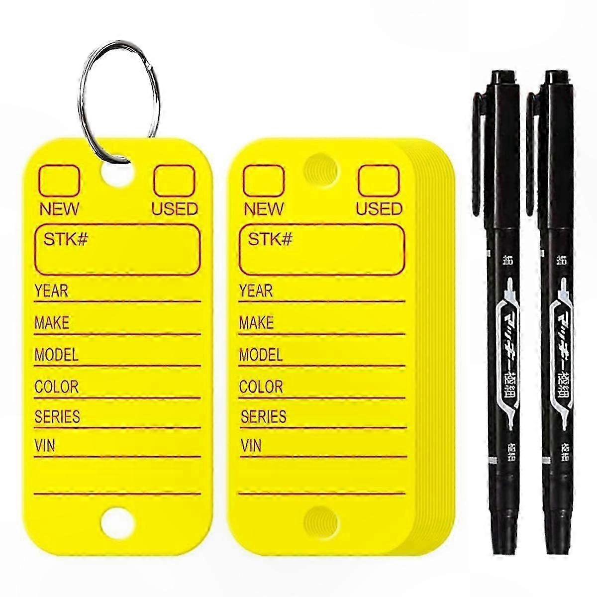 PVC Key Tags with Labels and Rings for Organization, Identification, and Luggage Labeling