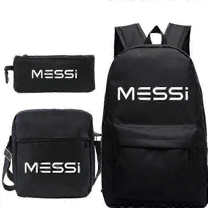 Lionel Messi Backpack Set - Includes Shoulder Bag & Pencil Case for Students