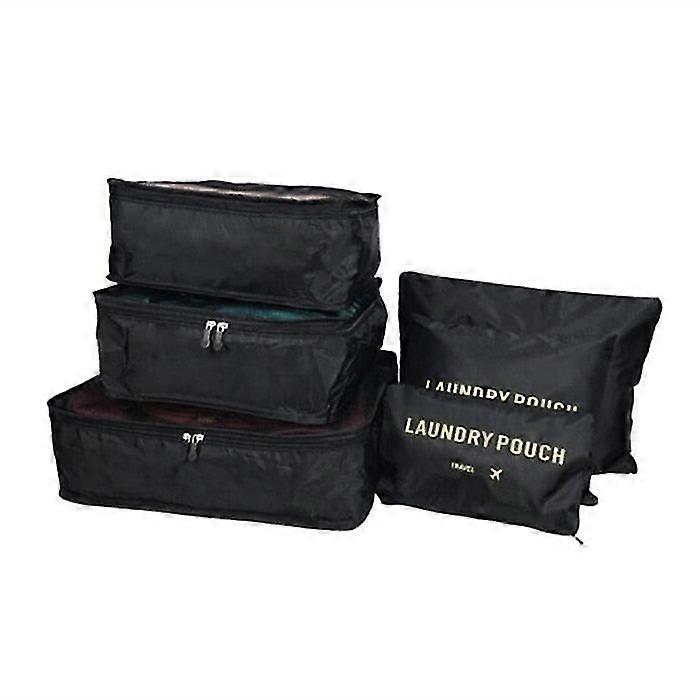 6Pcs Travel Storage Bag Set For Clothes Tidy Organizer Wardrobe Suitcase Pouch Unisex Multifunction Packing Cube Bag Travel Kit