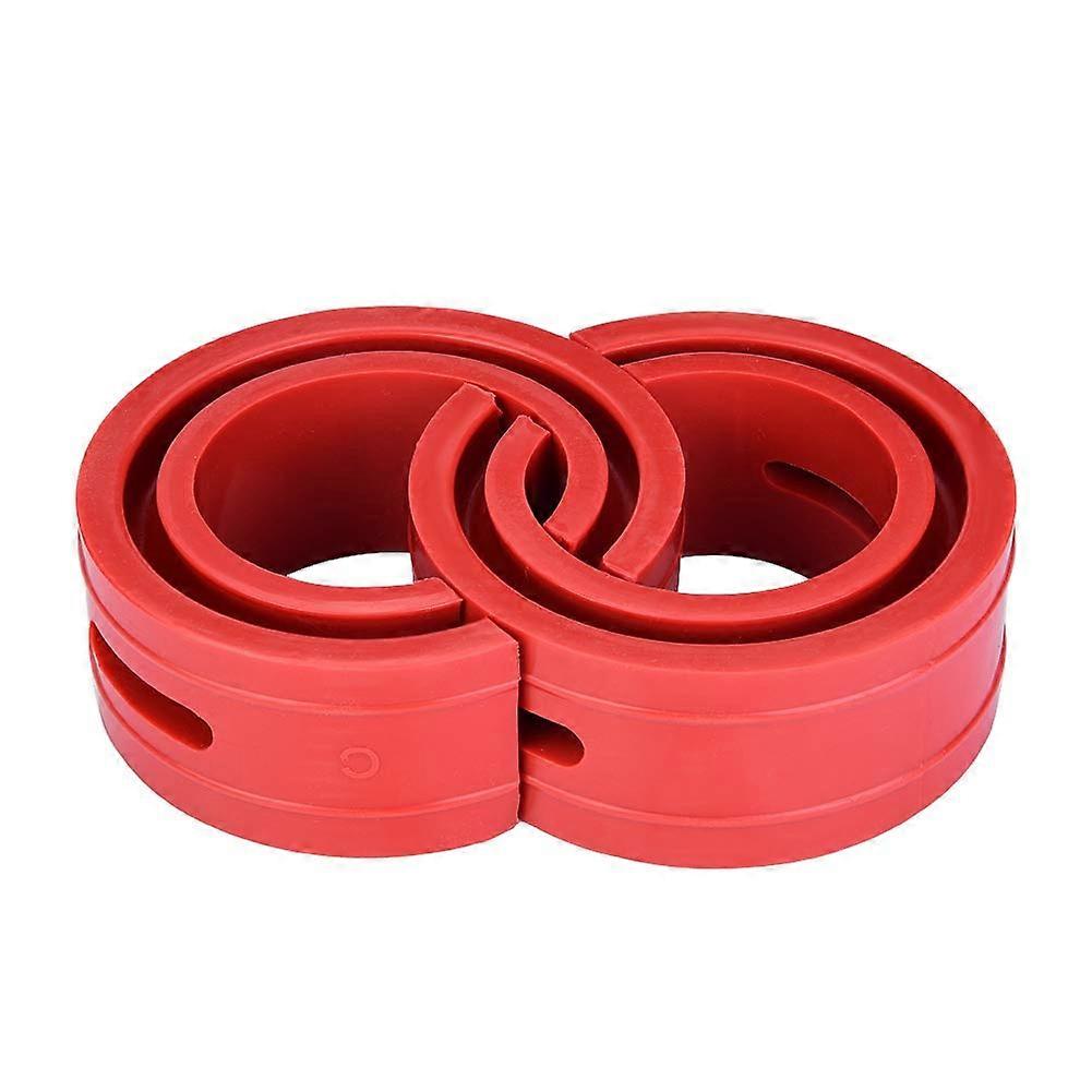 Car Shock Absorber Type A-F(C), 2-Piece TPE Buffer Spring Bumper Cushion, Red, Compatible with Various Car Models