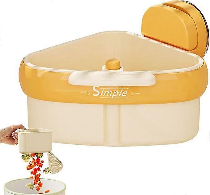 Sink Strainers Basket, Suction Cup Triangular Sink Strainer Basket Storage Rack Sucker, Storage Rack Holder for Kitchen Bathroom Soap Box Organizer