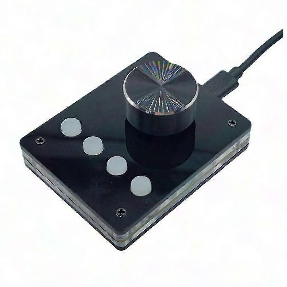 Multimedia Programmable USB Keyboard with Knob - Mini Macro Keyboard for Volume Control (Small)