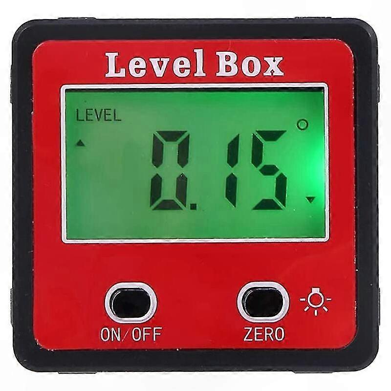 Digital Inclinometer Angle Measure Tool, Electronic Level with Magnetic Base, Horizontal Angle Meter for Measuring Tasks, 500g Red