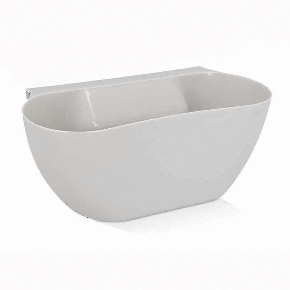 Grey 3.8L Countertop Waste Bin with Hanging Design for Kitchen Use - 28x14x11cm Collection Cup
